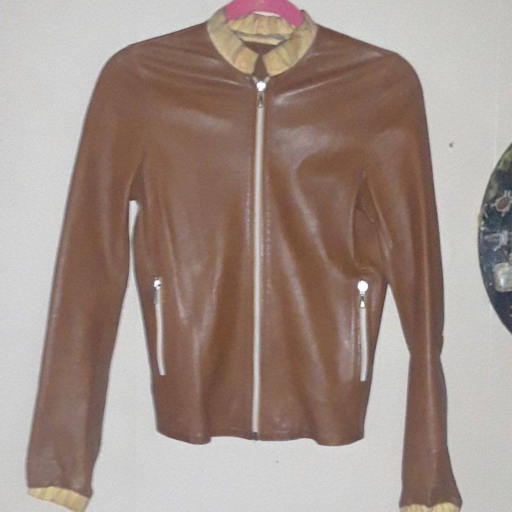 MIU MIU rare 🔥vtg lambskin moto bomber